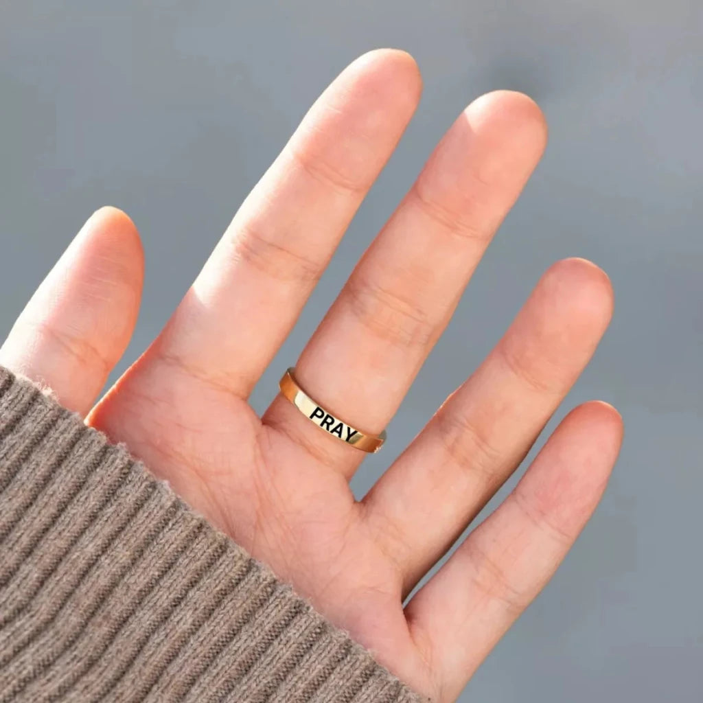 925 Sterling Silver Cross Ring - Gold by Trendsi from FREYA’S CLOSET
