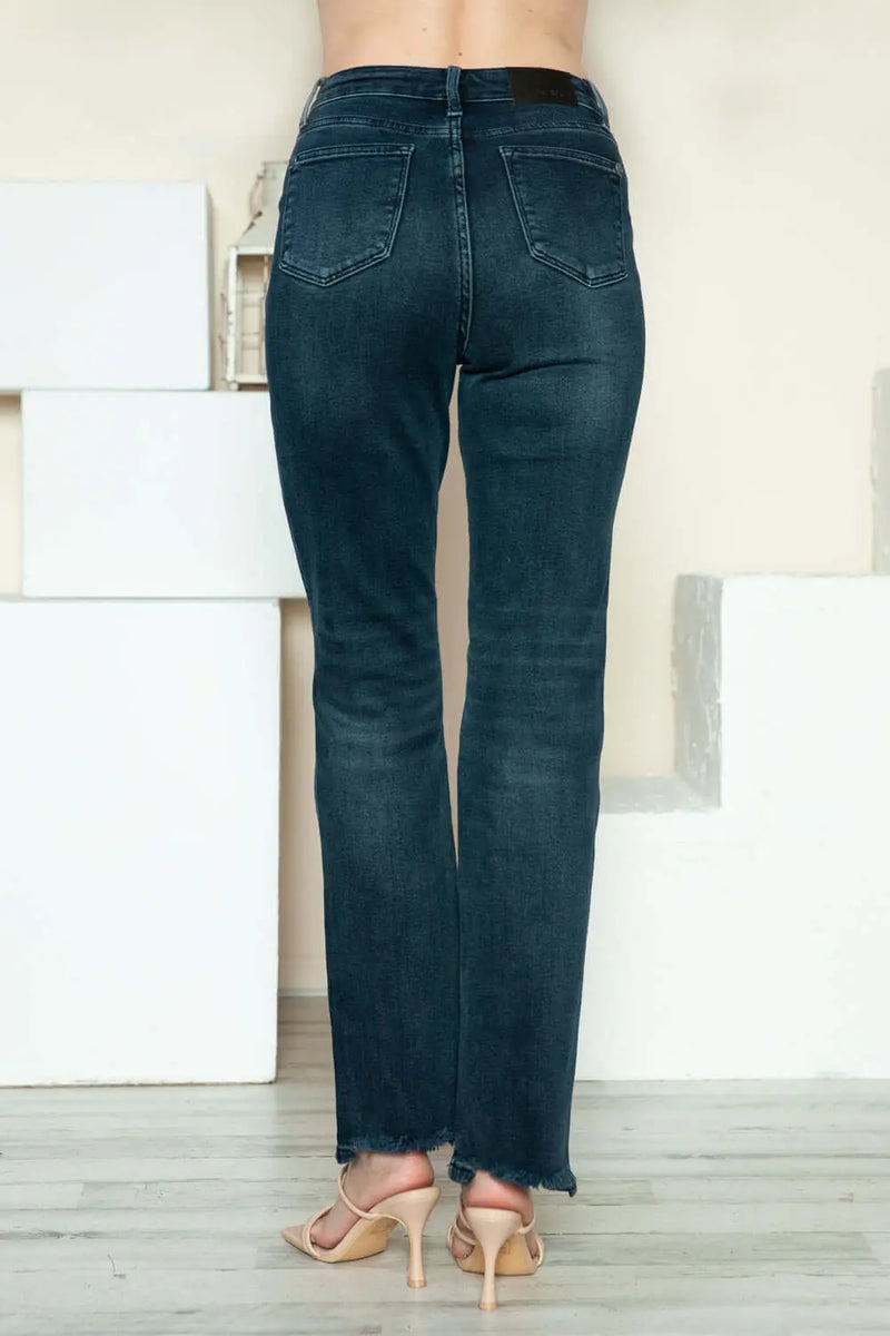 Trendsi Jeans Judy Blue Full Size Button Fly Hem Destroy Straight Jeans Judy Blue Full Size Button Fly Hem Destroy Straight Jeans