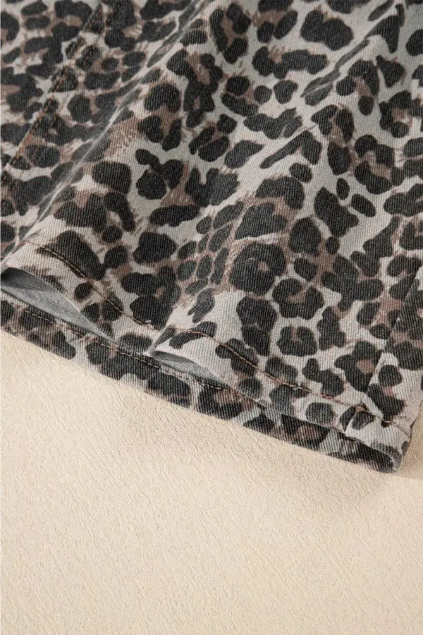 Trendsi Skirt Leopard Denim Mini Skirt Leopard Denim Mini Skirt - Style Meets Comfort