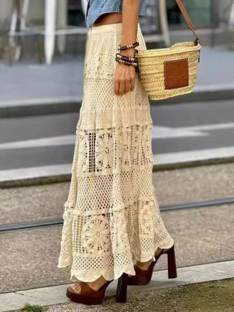 Trendsi Skirts Openwork Crochet Maxi Skirt Openwork Crochet Maxi Skirt