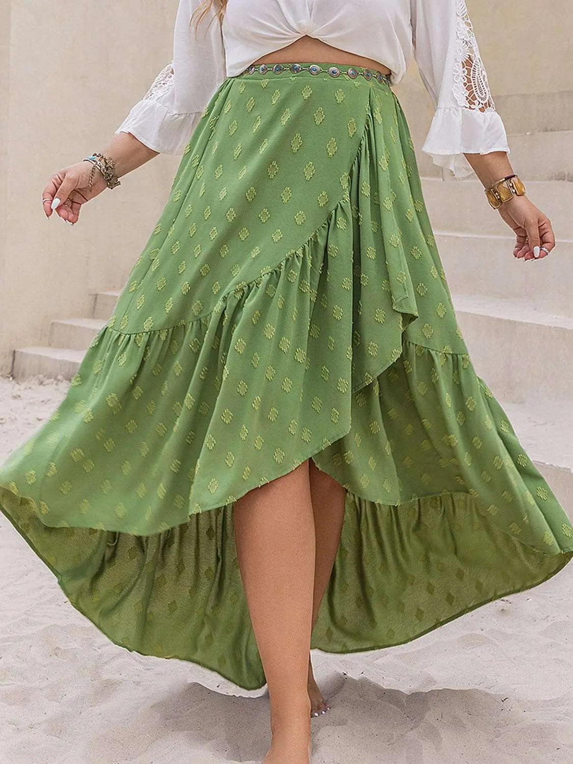 Trendsi Skirt Plus Size High-Low Skirt Plus Size High-Low Skirt | Stylish and Versatile