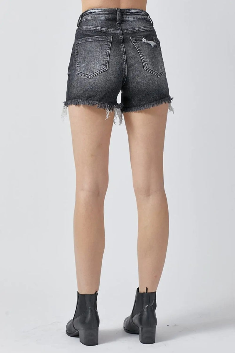 Trendsi shorts RISEN Full Size High Rise Distressed Denim Shorts RISEN Full Size High Rise Distressed Denim Shorts