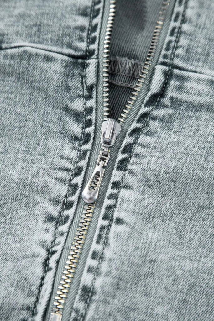 Back Zipped Mini Cami Denim Dress - Medium by Trendsi from FREYA’S CLOSET