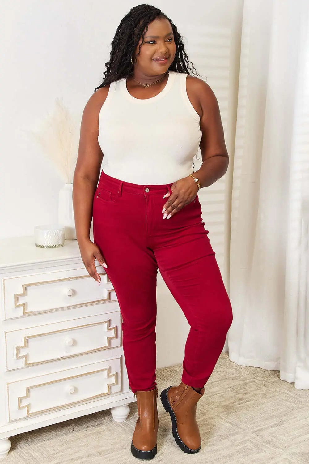 Trendsi Shirts and Blouses Basic Bae Full Size Round Neck Tank