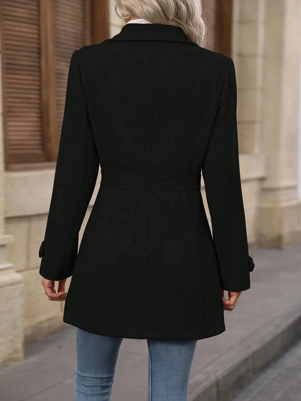 Trendsi Button Up Long Sleeve Coat