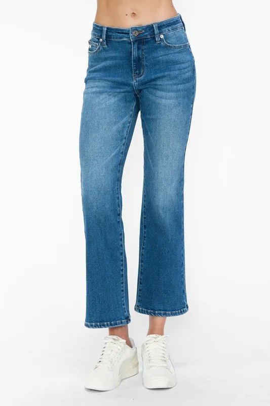 bytos Full Size Cat's Whiskers Mid Rise Ankle Jeans - Medium by Trendsi from FREYA’S CLOSET