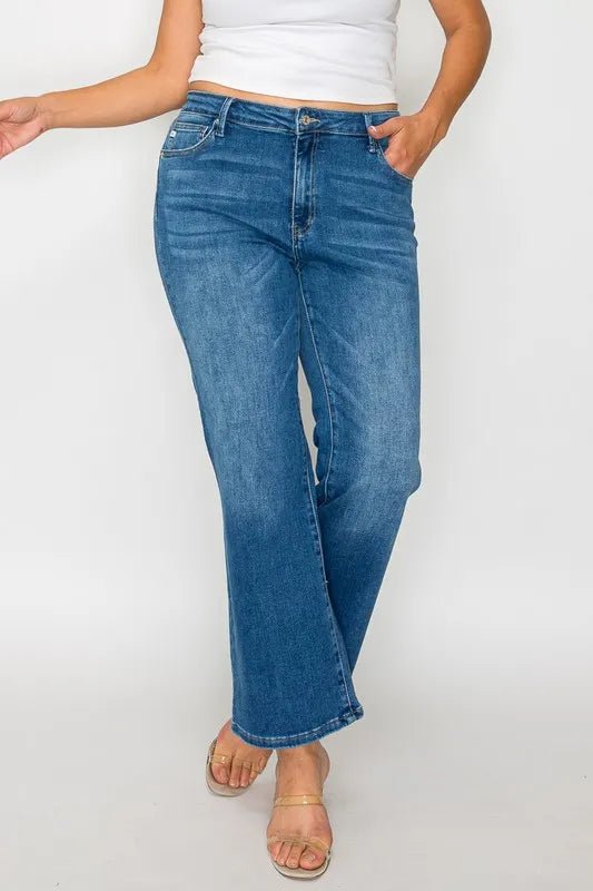 bytos Full Size Cat's Whiskers Mid Rise Ankle Jeans - Medium by Trendsi from FREYA’S CLOSET