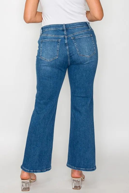 bytos Full Size Cat's Whiskers Mid Rise Ankle Jeans - Medium by Trendsi from FREYA’S CLOSET