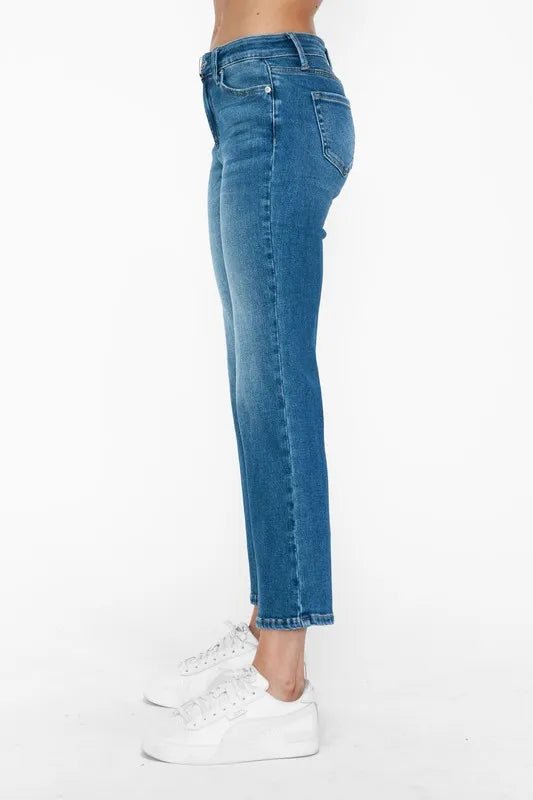 bytos Full Size Cat's Whiskers Mid Rise Ankle Jeans - Medium by Trendsi from FREYA’S CLOSET