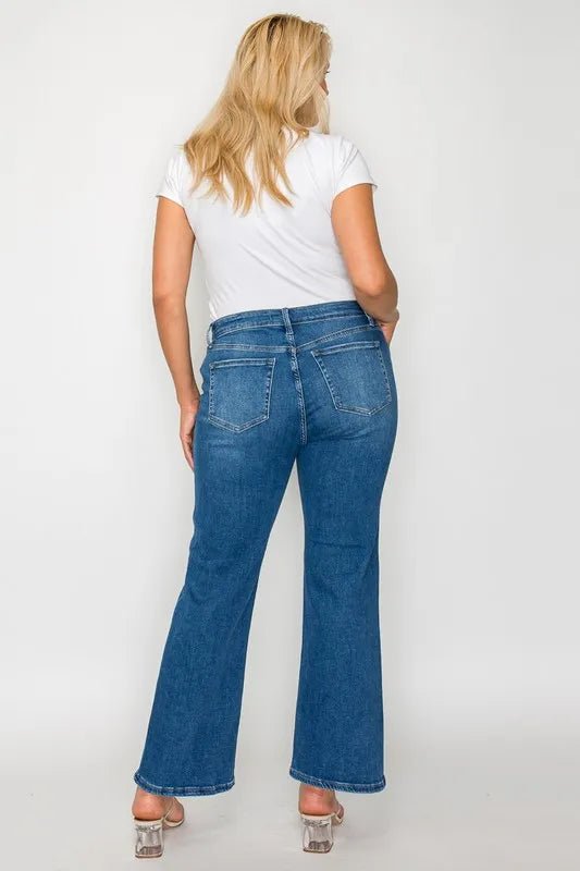 bytos Full Size Cat's Whiskers Mid Rise Ankle Jeans - Medium by Trendsi from FREYA’S CLOSET