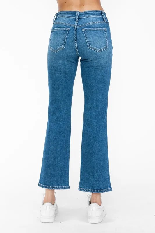bytos Full Size Cat's Whiskers Mid Rise Ankle Jeans - Medium by Trendsi from FREYA’S CLOSET
