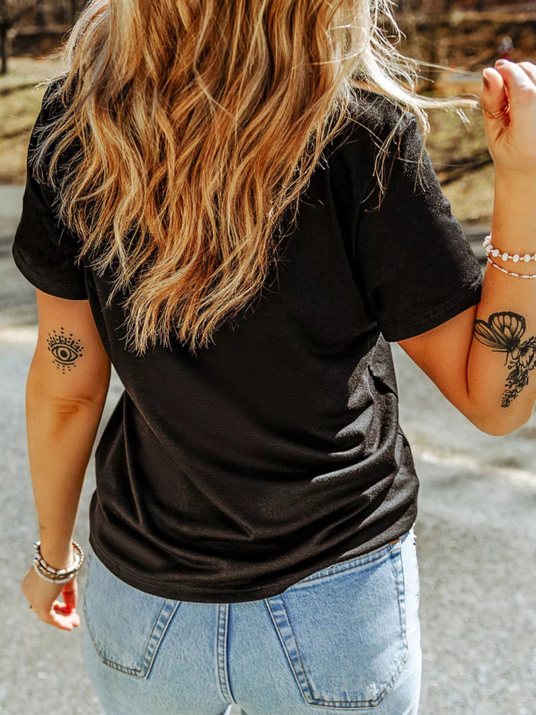 Candy Cane Christmas Club Custom Graphic T Shirt - Black by Trendsi from FREYA’S CLOSET