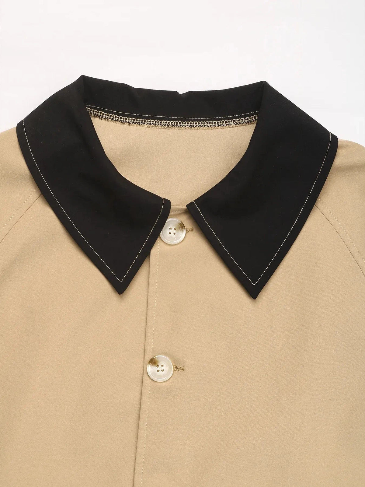 Trendsi Color Block Button-Up Casual Jacket