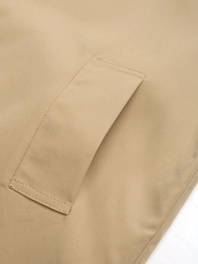 Color Block Button - Up Casual Jacket - Khaki by Trendsi from FREYA’S CLOSET