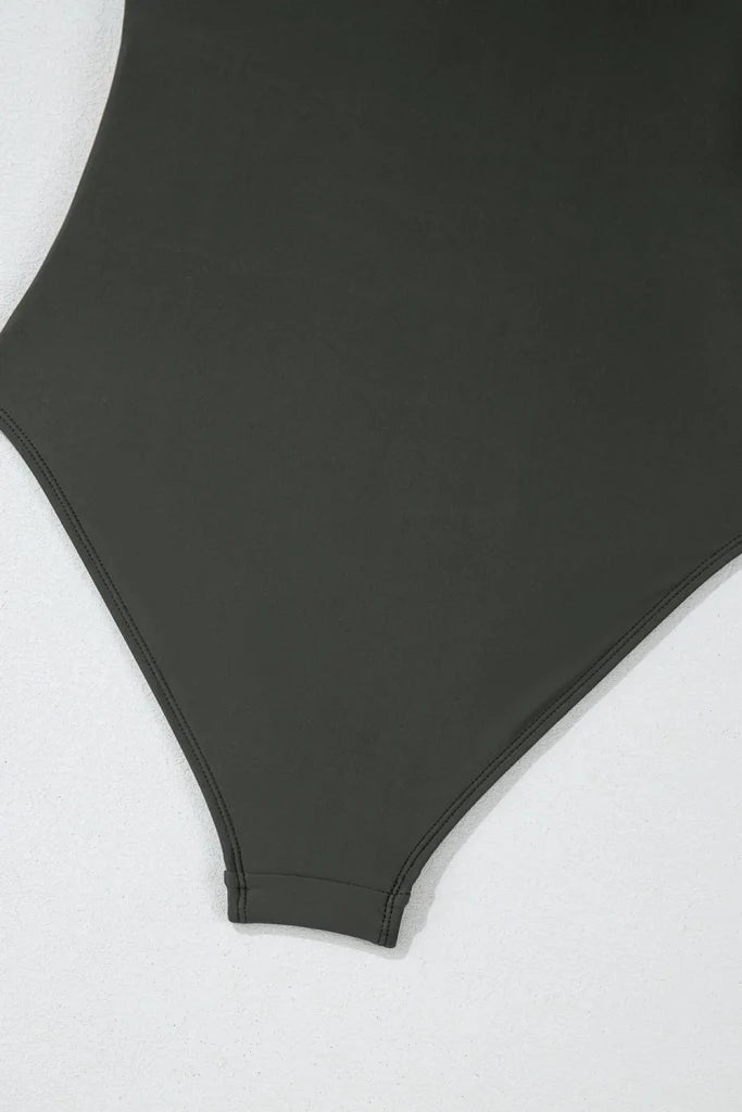 Color Block Padded Square Neck One Piece Swimsuit - Multicolor by Trendsi from FREYA’S CLOSET