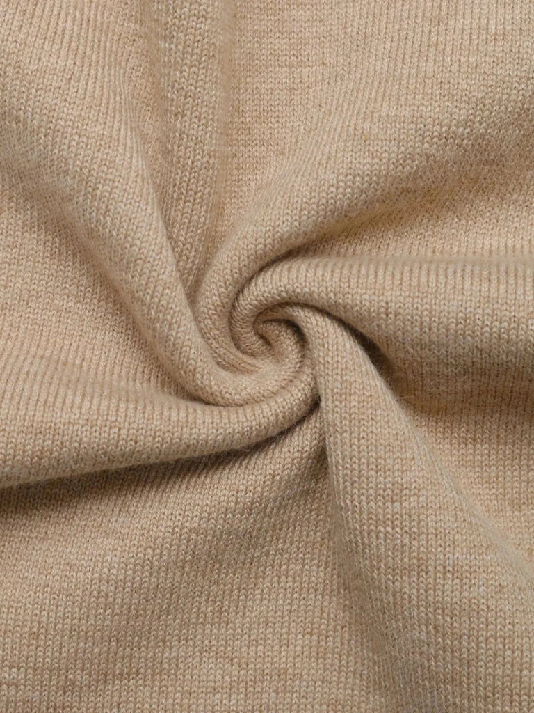 Color Block Round Neck Sweater with Ribbed Trim - Blue White by Trendsi from FREYA’S CLOSET