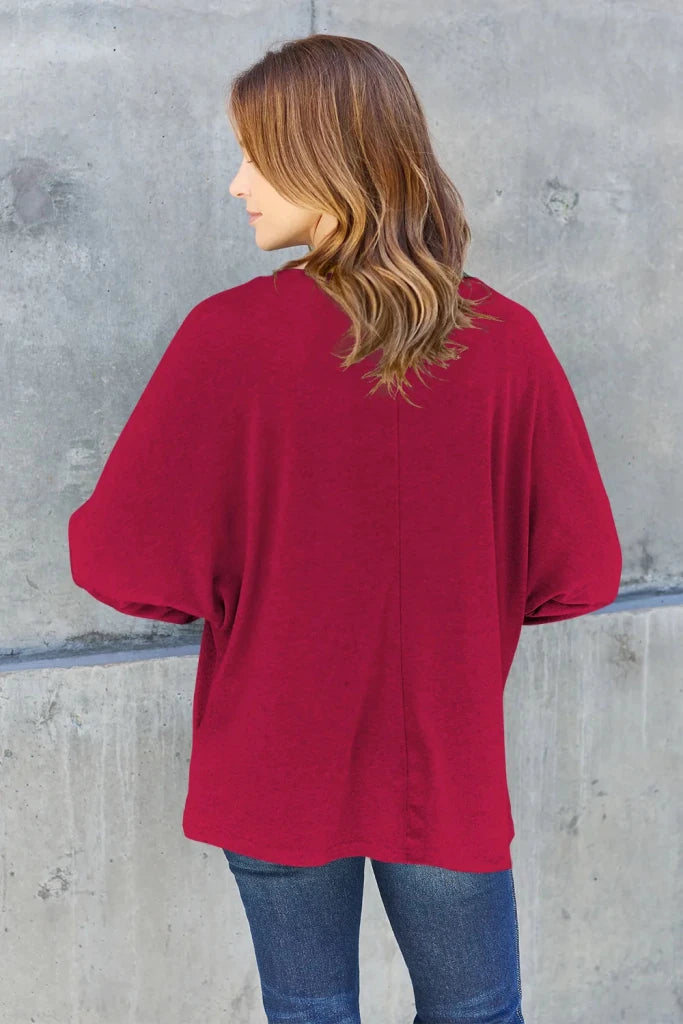 Double Take round neck long sleeve T-shirt, alternate product image