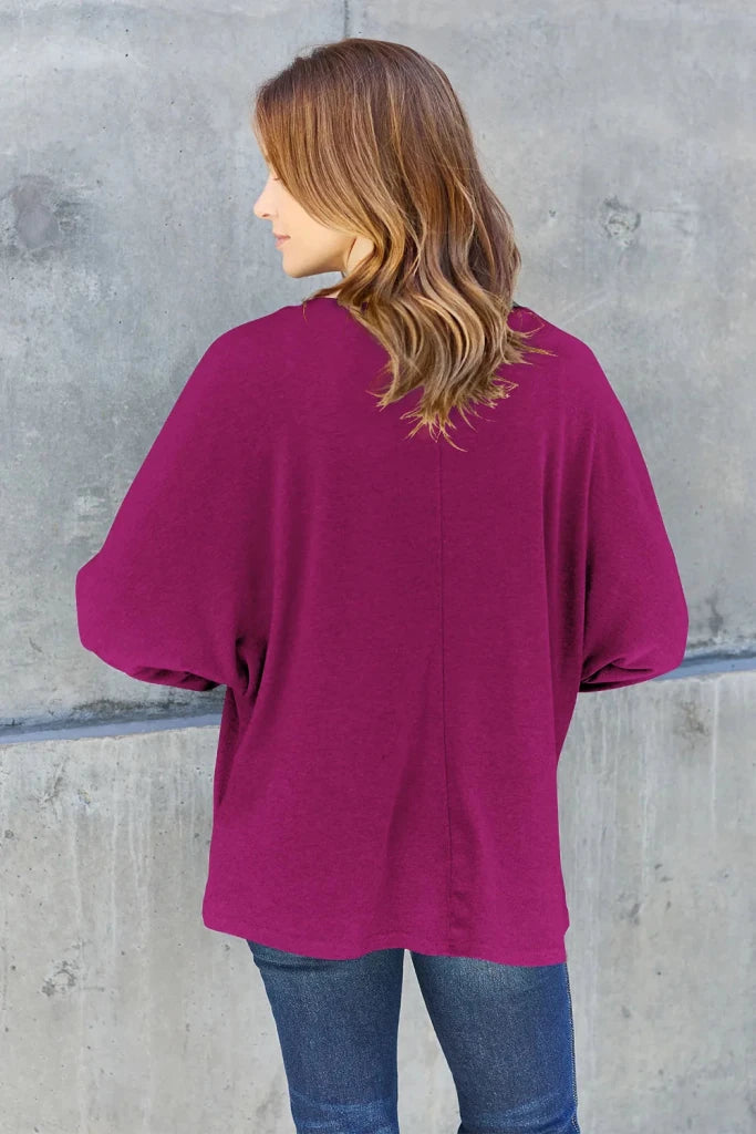 Double Take round neck long sleeve T-shirt, alternate product image