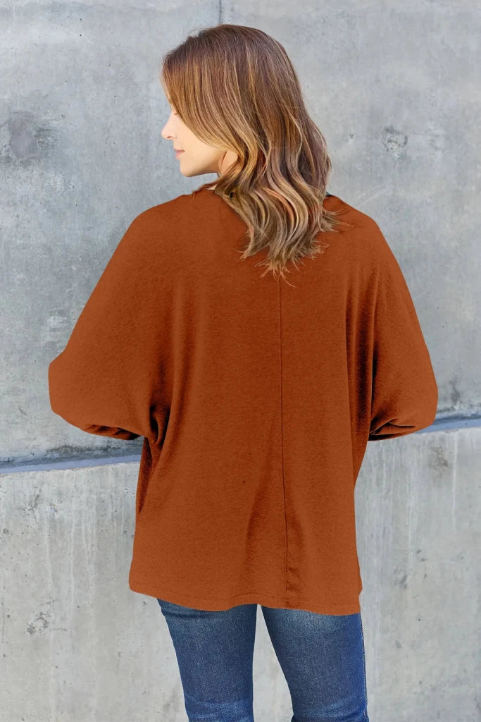 Double Take round neck long sleeve T-shirt, alternate product image