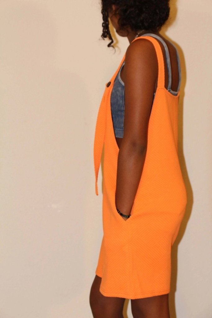 Double Take Full Size Texture Sleeveless Romper - Tangerine by Trendsi from FREYA’S CLOSET