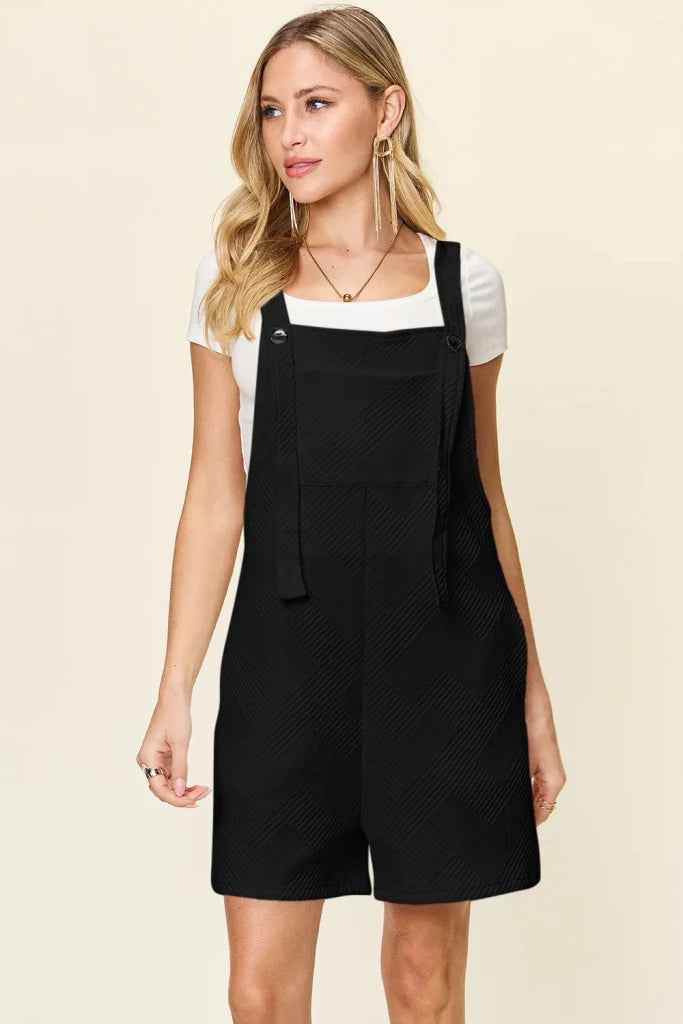 Double Take textured sleeveless romper, alternate product image