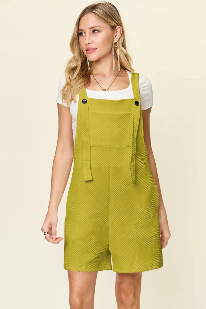 Double Take textured sleeveless romper, alternate product image