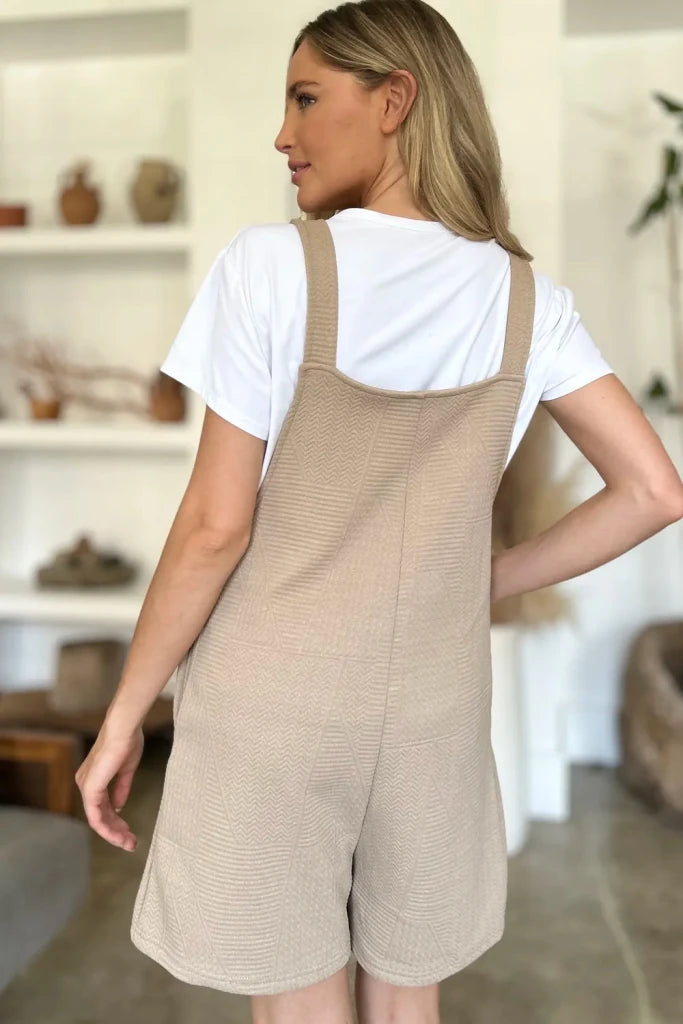 Double Take textured sleeveless romper, alternate product image