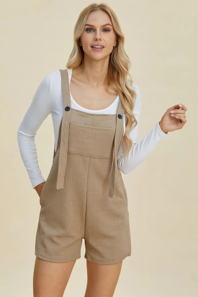 Double Take textured sleeveless romper