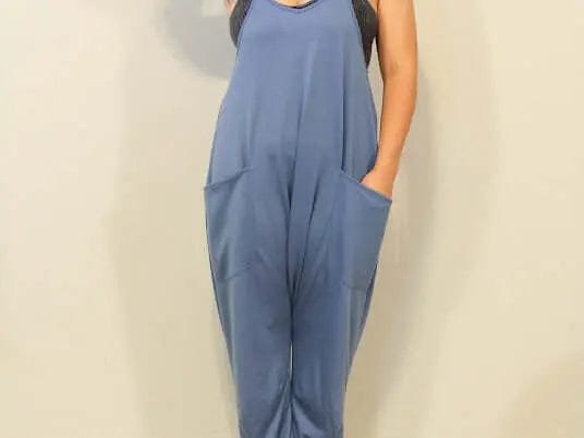 Double Take Full Size V - Neck Sleeveless Jumpsuit with Pockets - Black by Trendsi from FREYA’S CLOSET