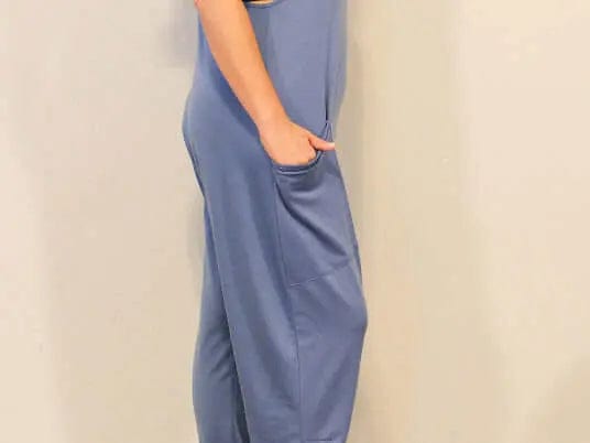 Double Take Full Size V - Neck Sleeveless Jumpsuit with Pockets - Black by Trendsi from FREYA’S CLOSET