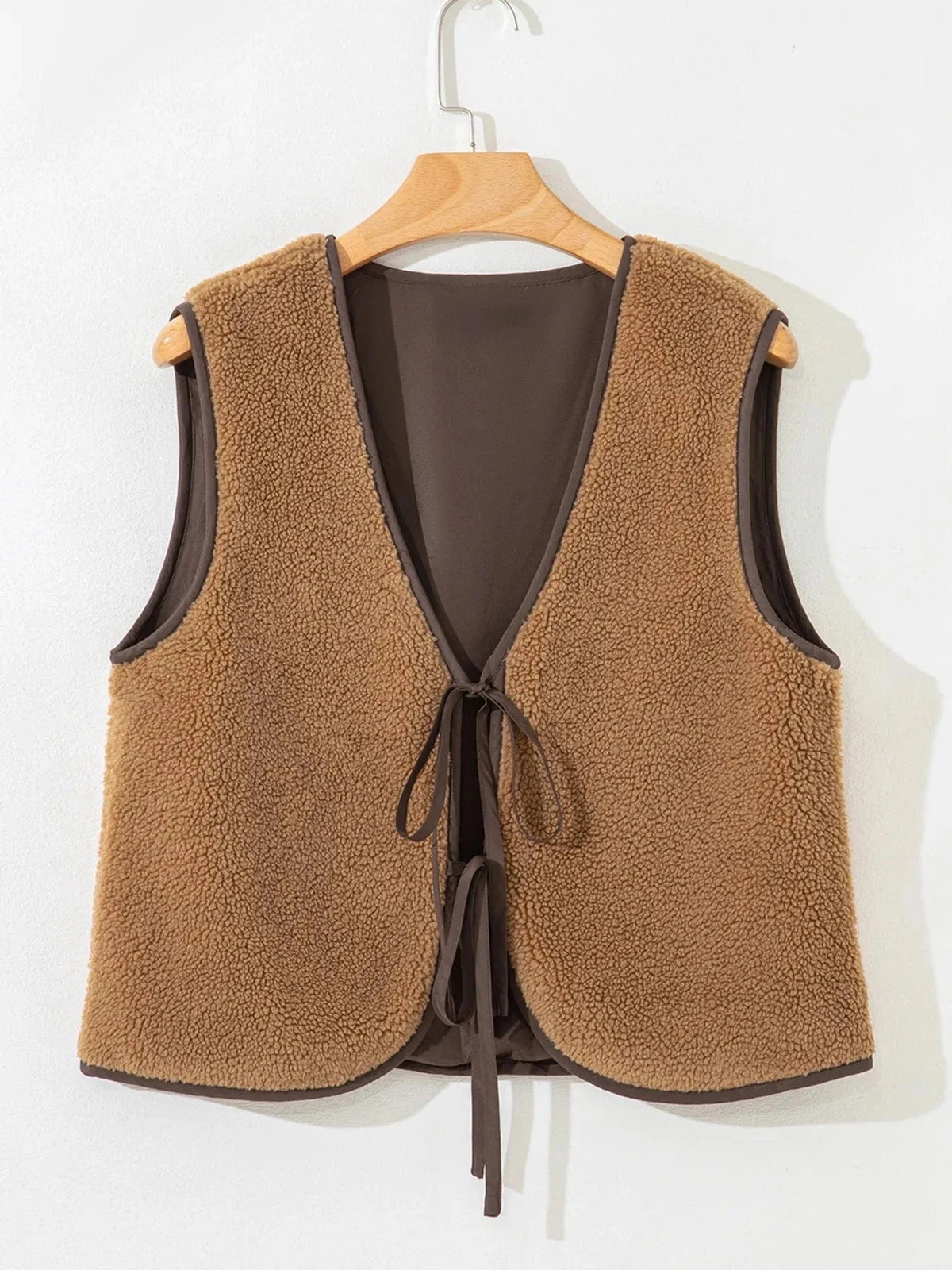 Trendsi Shirts and Blouse Double Tied Front Vest Coat