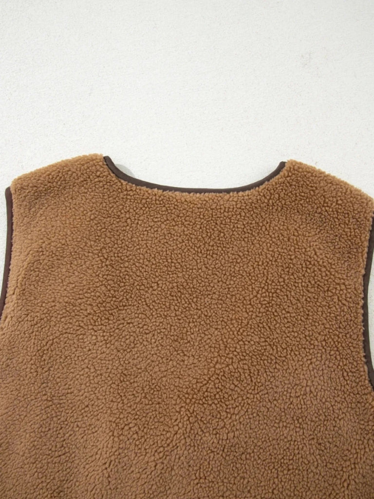 Double Tied Front Vest Coat - Light French Beige by Trendsi from FREYA’S CLOSET