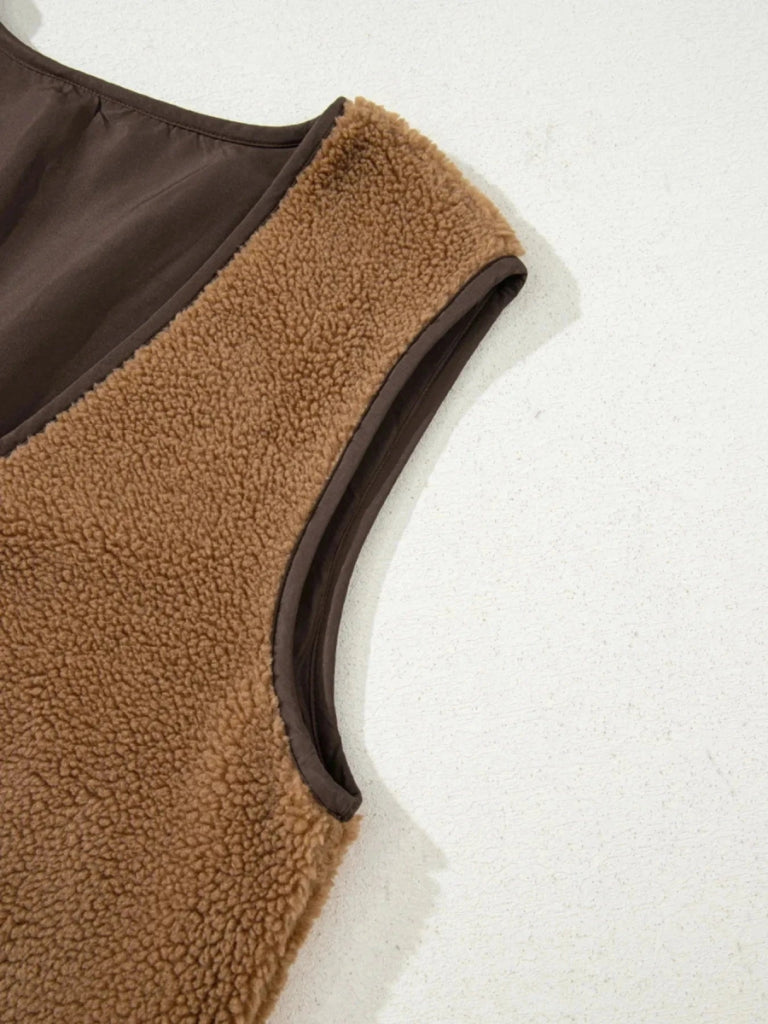 Double Tied Front Vest Coat - Light French Beige by Trendsi from FREYA’S CLOSET