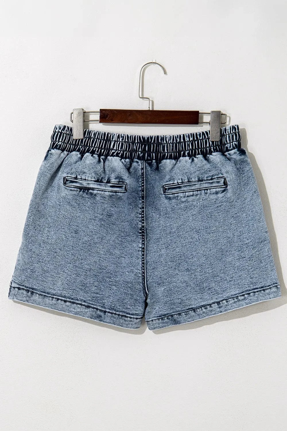 Trendsi set Drawstring High Waist Pocketed Denim Shorts