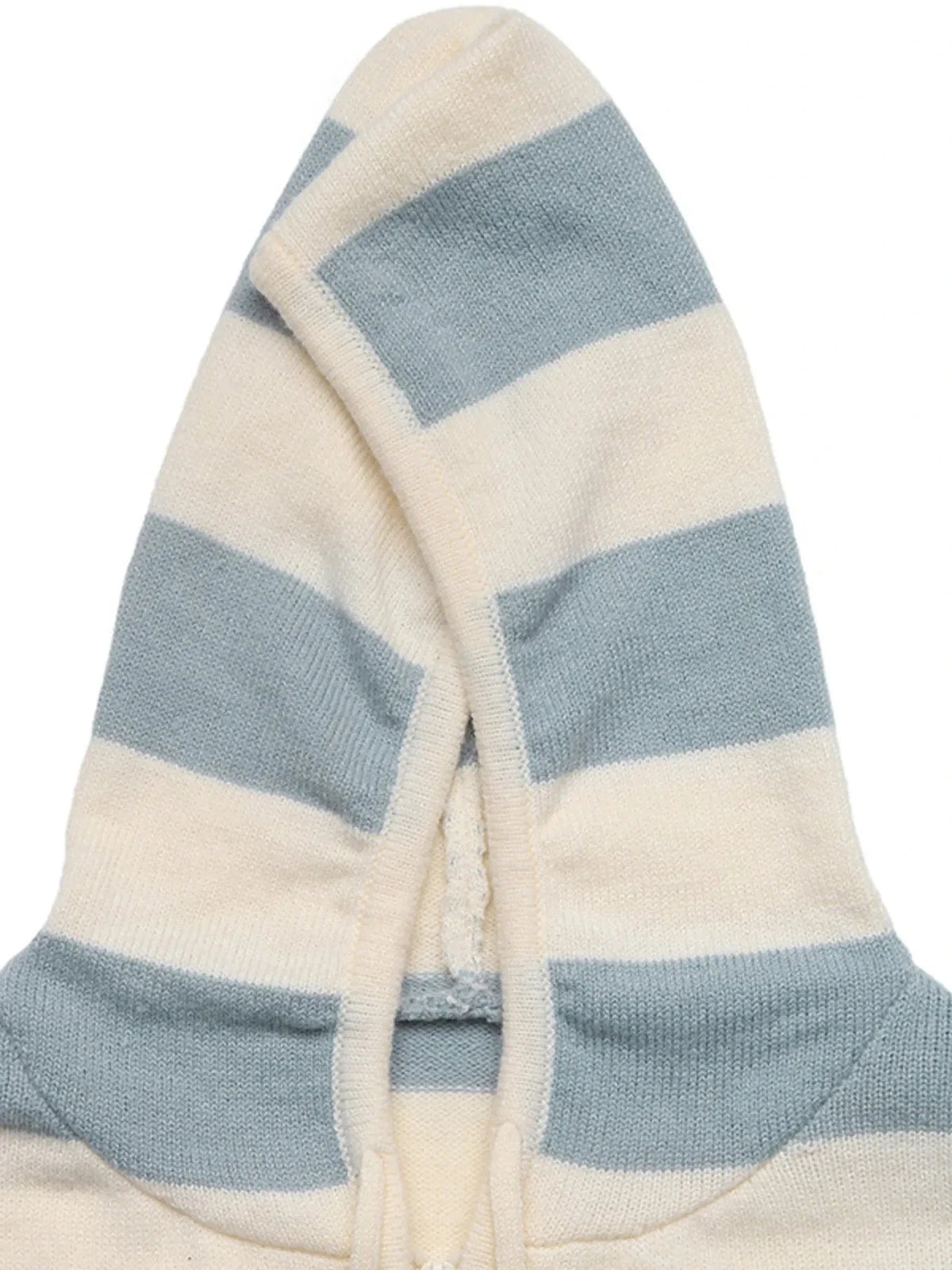 Trendsi Drawstring Zip Up Striped Cardigan