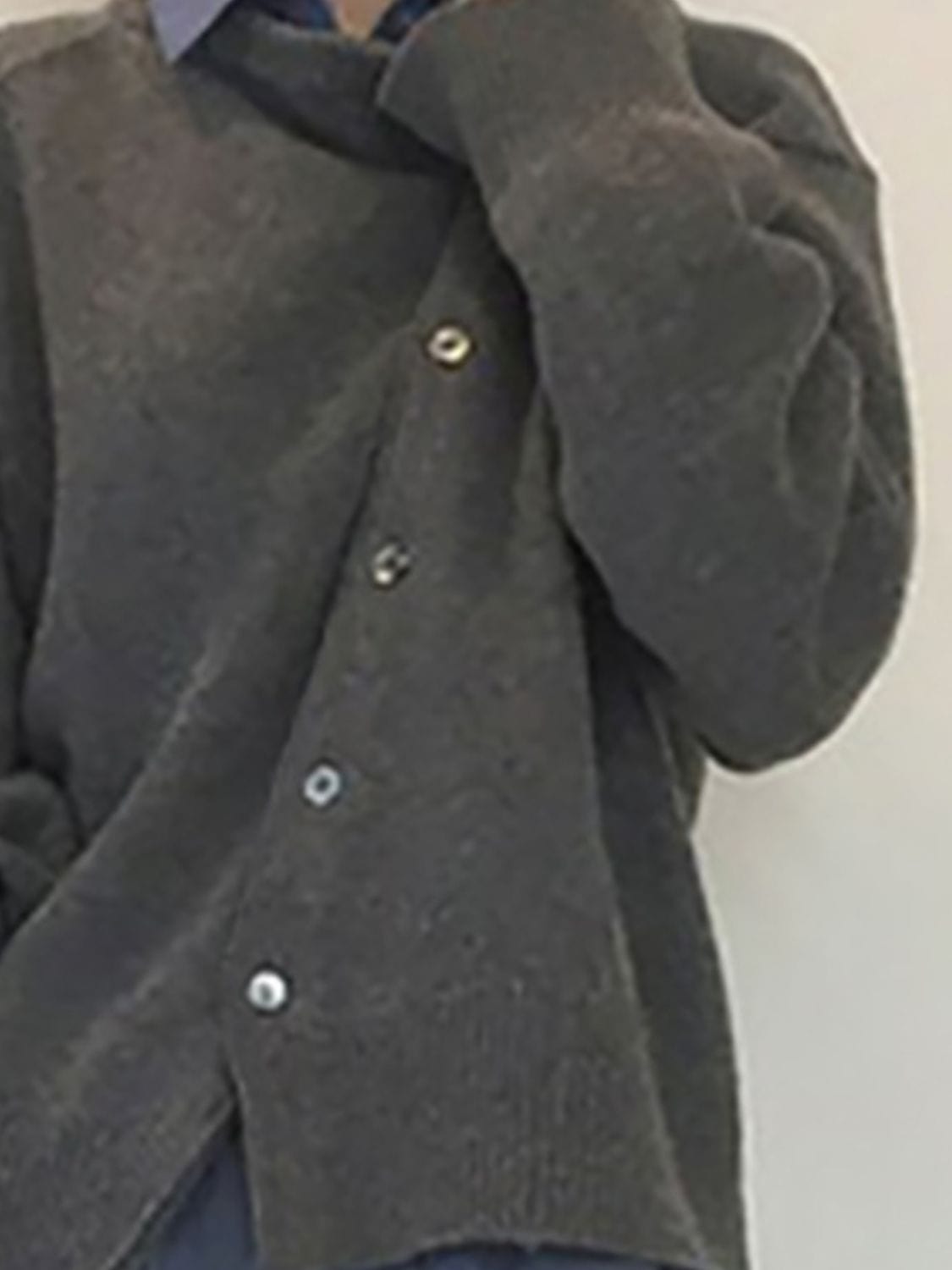 Trendsi Dropped Shoulder Buttoned Cardigan