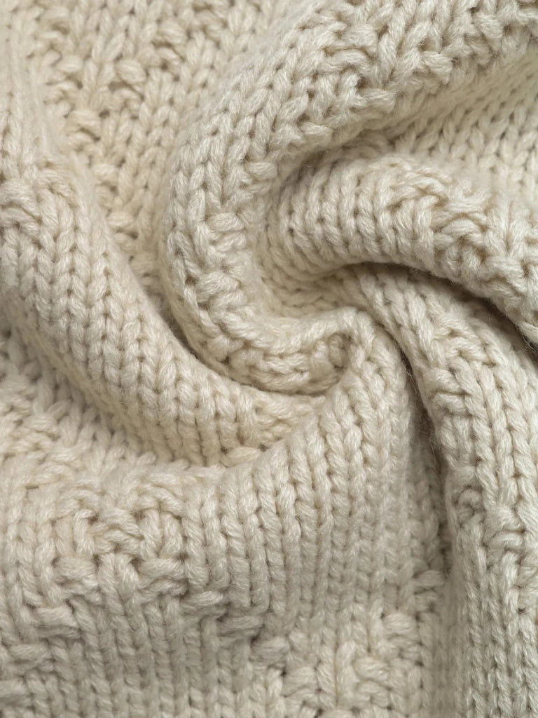 Fish Pattern Round Neck Sweater - Apricot by Trendsi from FREYA’S CLOSET