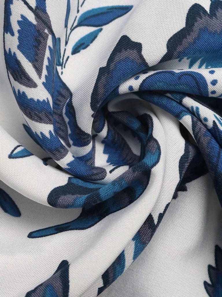 Floral Print Strapless Maxi Dress - Blue by Trendsi from FREYA’S CLOSET