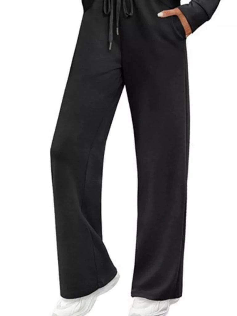 Long sleeve round neck top and pants set, alternate product image