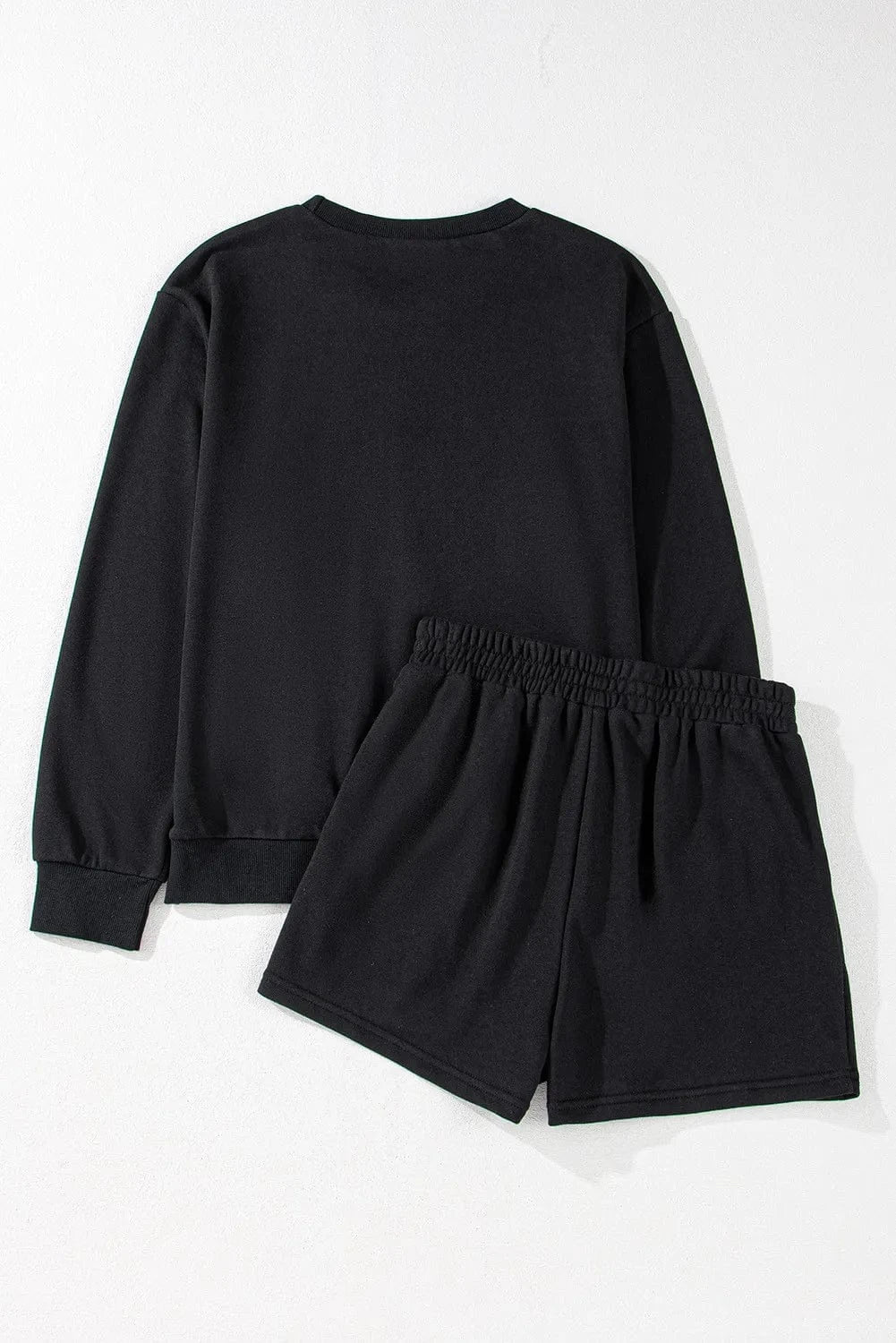 Trendsi Bottoms GAME DAY Football Round Neck Long Sleeve Top and Shorts Set