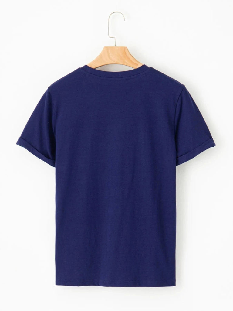 GAME DAY Graphic Short Sleeve T Shirt - Blue by Trendsi from FREYA’S CLOSET