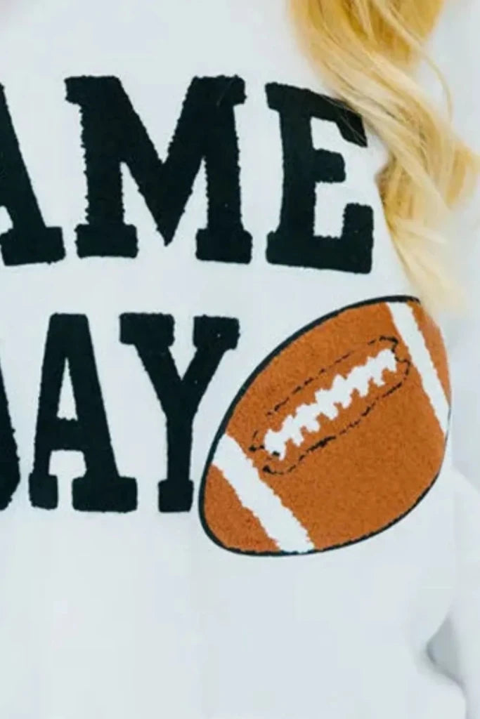 GAME DAY round neck long sleeve sweatshirt, alternate product image