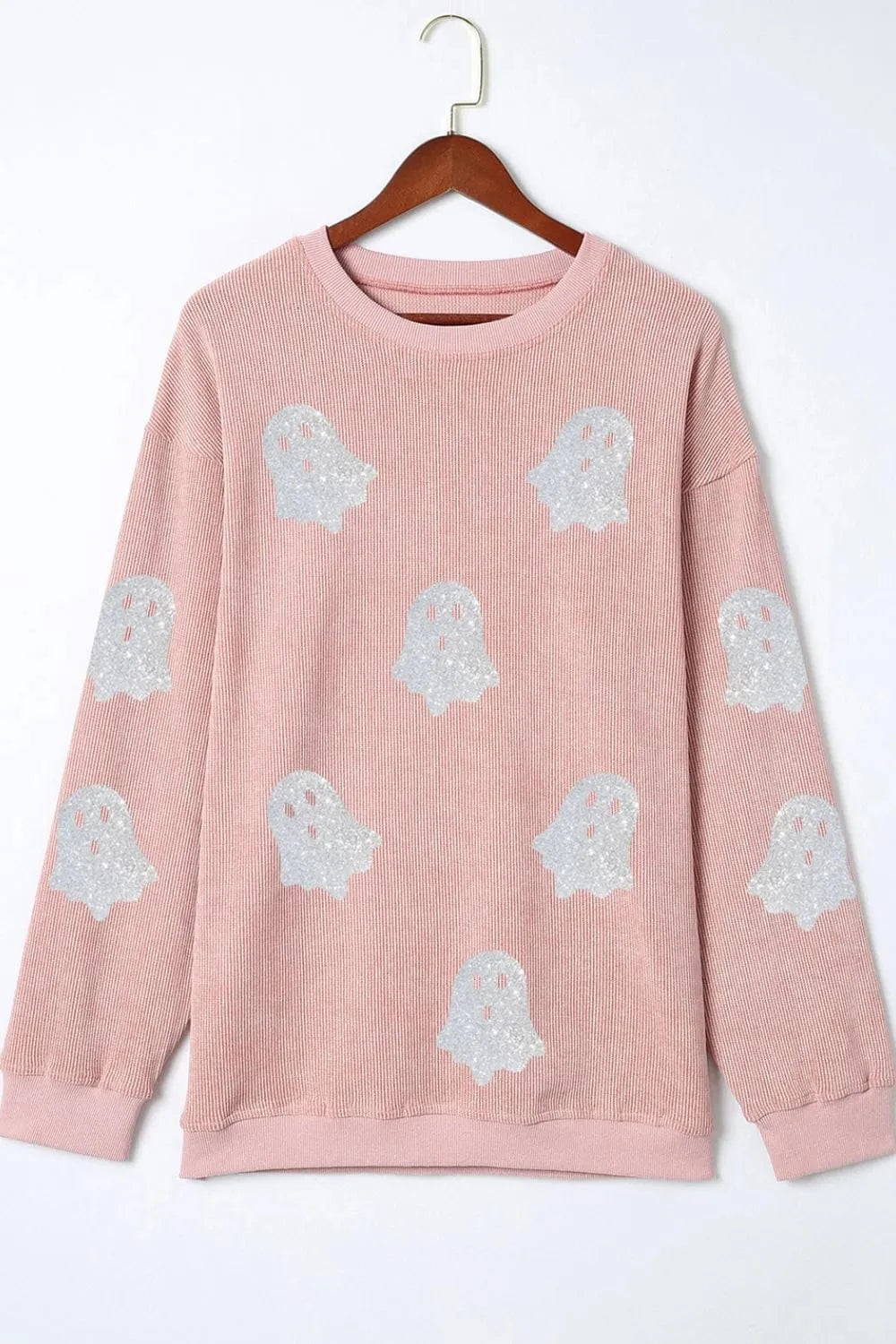 Trendsi Ghost Round Neck Oversized Sweatshirt