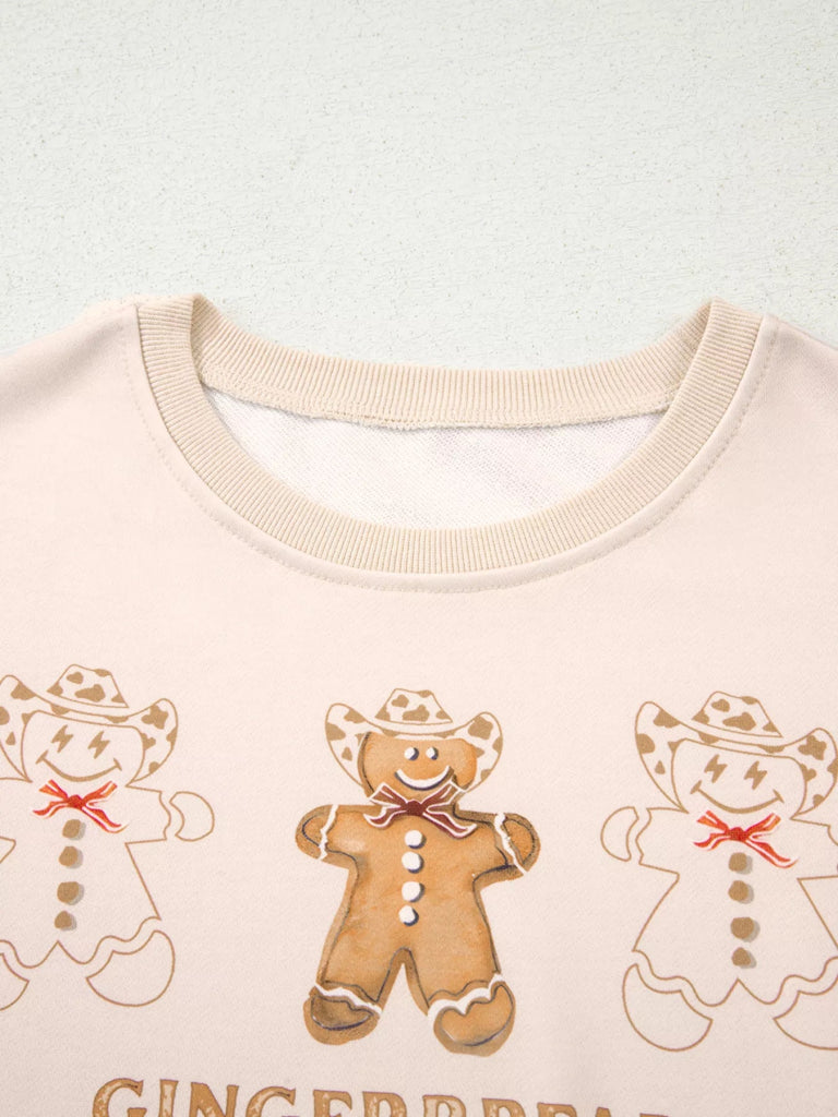 GINGERBREAD BAKERY Christmas Long Sleeve Top and Pants 2pcs Set - Eggshell by Trendsi from FREYA’S CLOSET