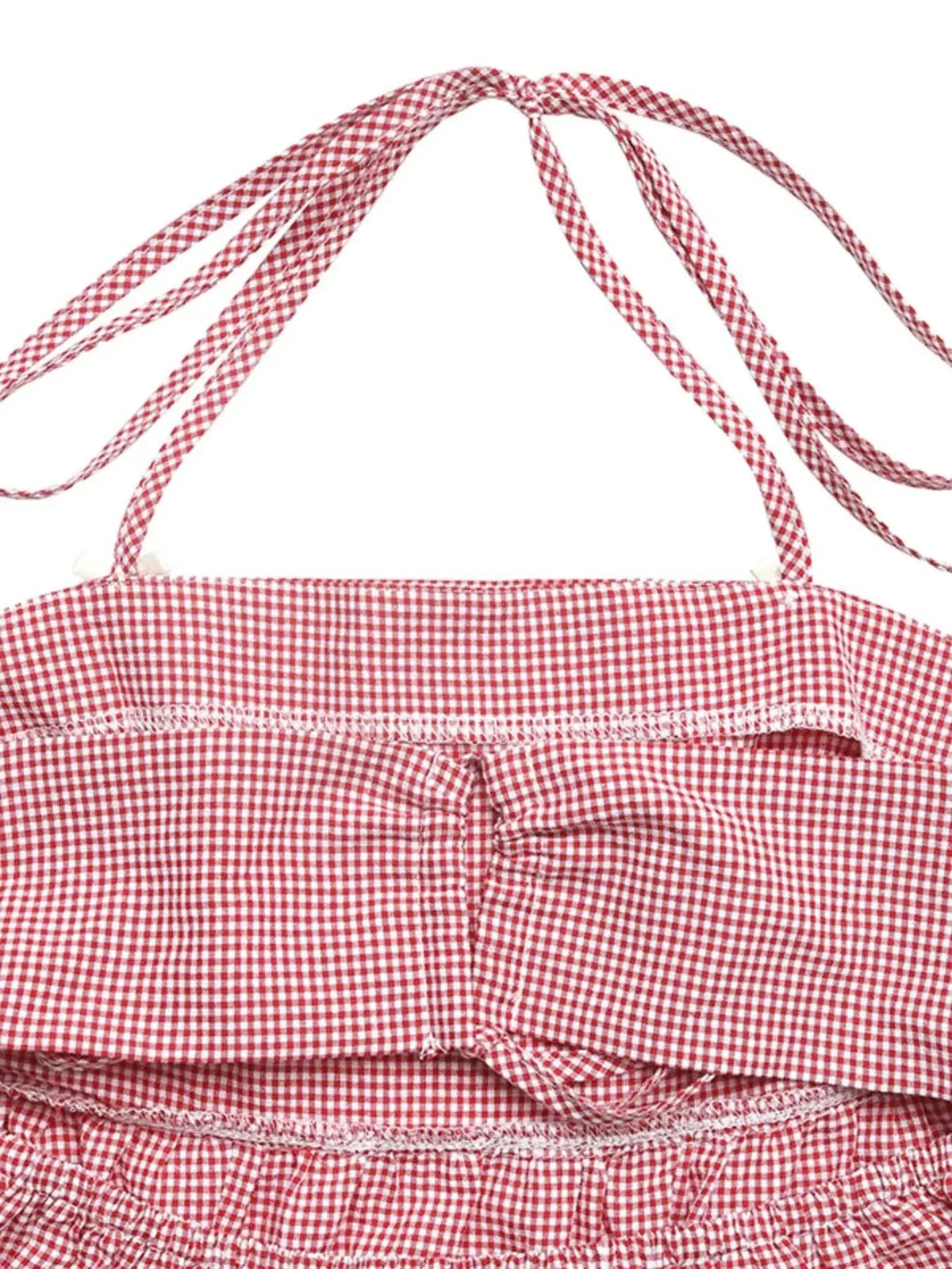 Trendsi Shirts and Blouse Gingham Halter Neck Cami Top
