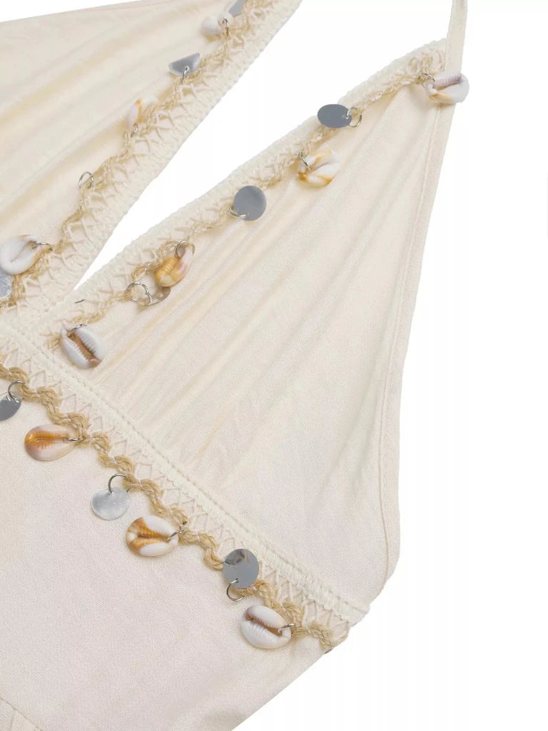 Halter Neck Tiered Dress - Apricot by Trendsi from FREYA’S CLOSET