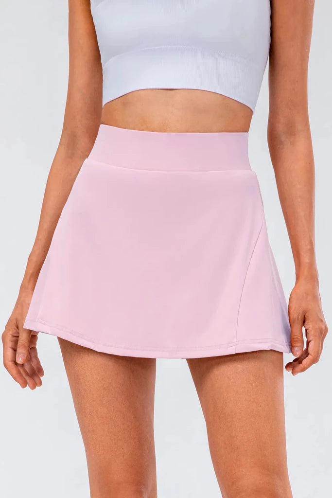 High Waist Pleated Active Skirt - Pink Purple by Trendsi from FREYA’S CLOSET