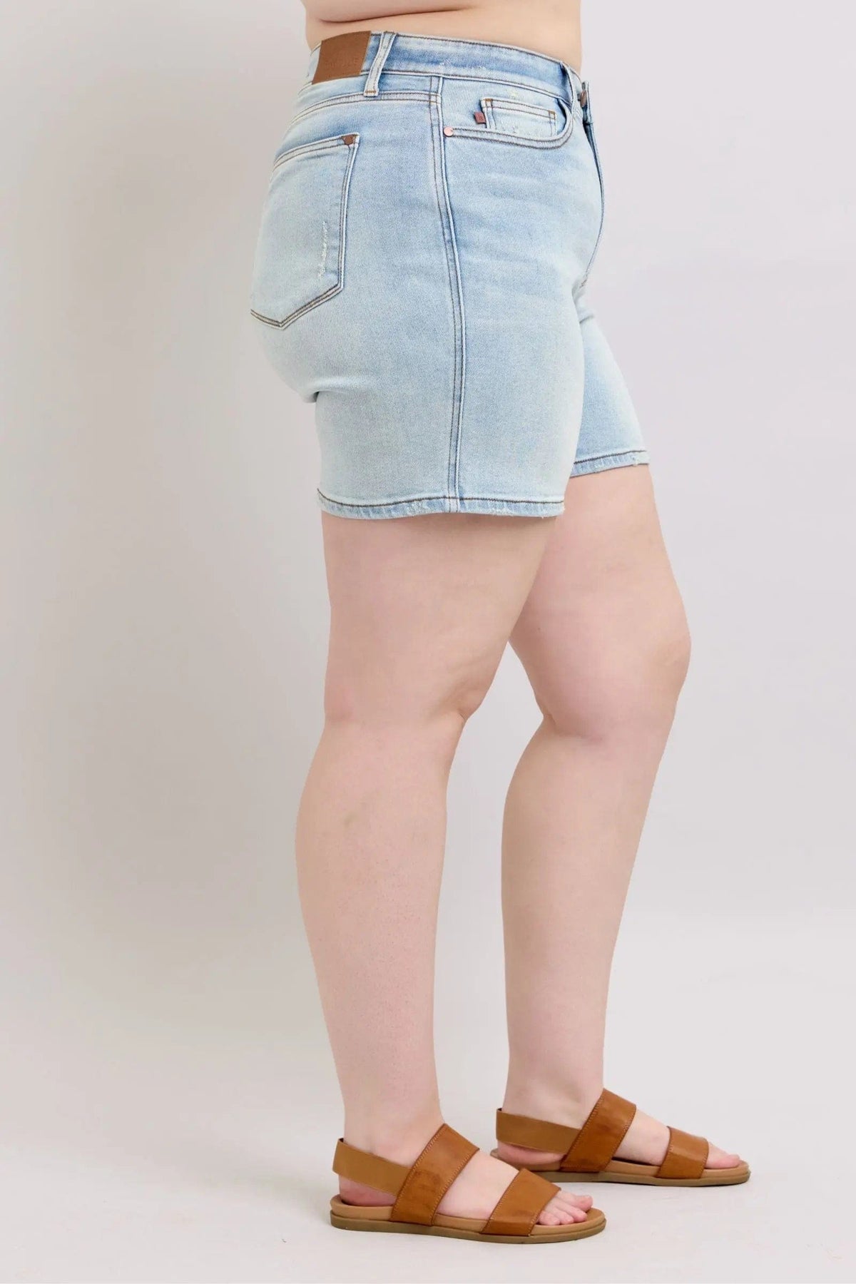 Trendsi Shorts Judy Blue Full Size 2 Button Denim Shorts with Pockets Plus Size