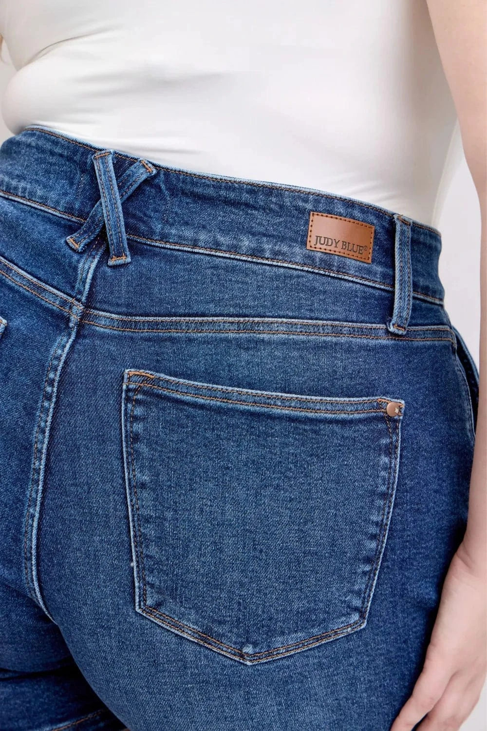 Trendsi Judy Blue Full Size Double Button Waistband Denim Shorts Plus Size