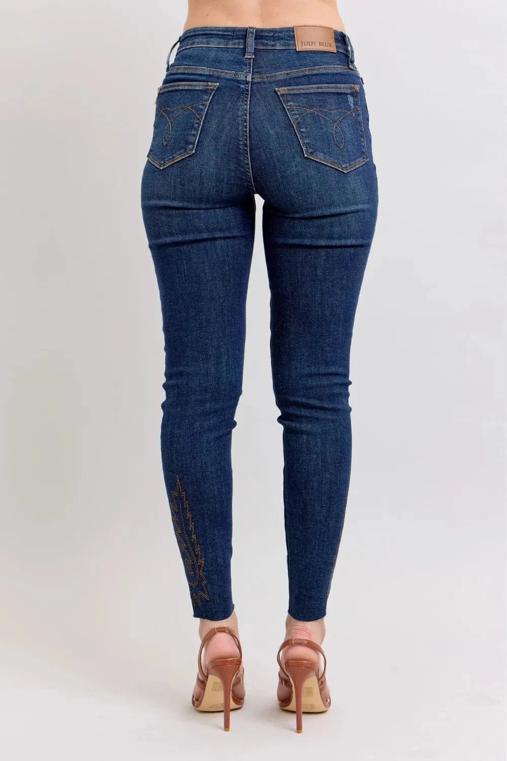 Trendsi Jeans Judy Blue Full Size Embroidered High Rise Skinny Jeans Plus Size